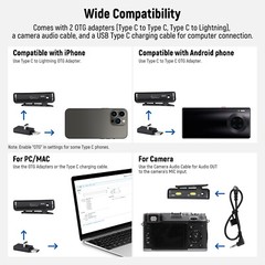 Neewer CM28 Professional Wireless Lavalier Microphone with Charging Case