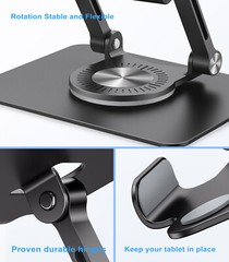 Tablet Desktop Stand Desk Aluminum Metal Fold Holder Mount Cradle For Phone iPad