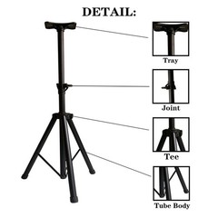 Universal Adjustable Height Tripod Steel Speaker Stand Heavy Duty Mount Holder