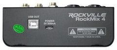 Rockville RockMix 4 Channel Pro Recording Mixer/Interface w/EQ+(2) Dynamic Mics