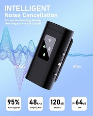 4 Wireless Lavalier Microphones for iPhone Android – Pro Lapel Mic for Vlog, Pod