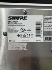 Shure MXA910W Microflex Wired Ceiling Array Microphone