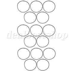 15 x Black Microphone Shock Mount Rubber Rings 20.5inch x 0.12inch