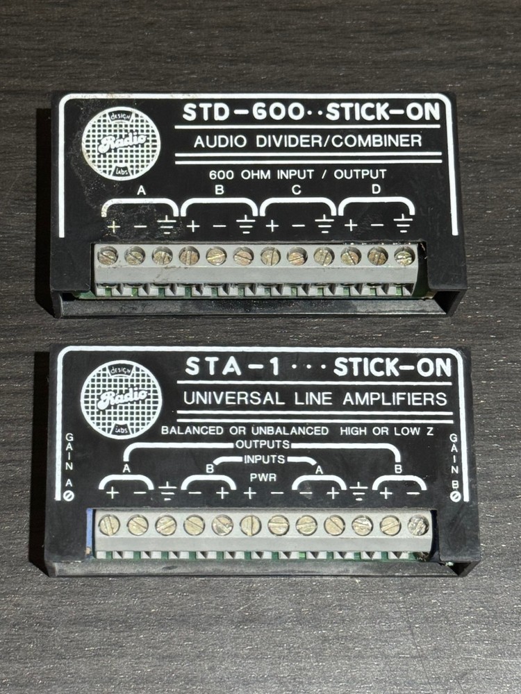 Radio Design Labs Stick-On Module Lot STD-600 Audio Divider STA-1 Line Amplifer