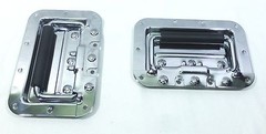 (2)Two Medium Chrome Plated Spring-Loaded Recessed Handles For ATA Road Cases.