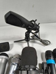 LOT OF 10 Various Brands & Models Microphone Used Working