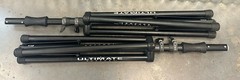 2 Ultimate Support TS-100 Air-Powered Lift-Assist Speaker Stand – Black