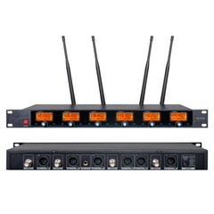 Wireless Microphone System UHF 8 Channel Pro Audio 4 Handheld 4 Headset Lavalier