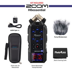 Zoom H6essential Handy Recorder, Bundle with Accessory Pack, Cleaning Cloth