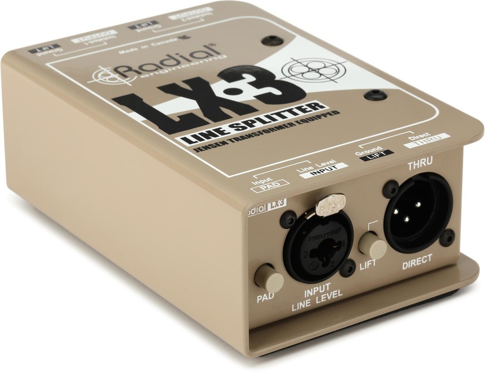Radial LX3 3-channel Balanced Line Splitter w/Isolation