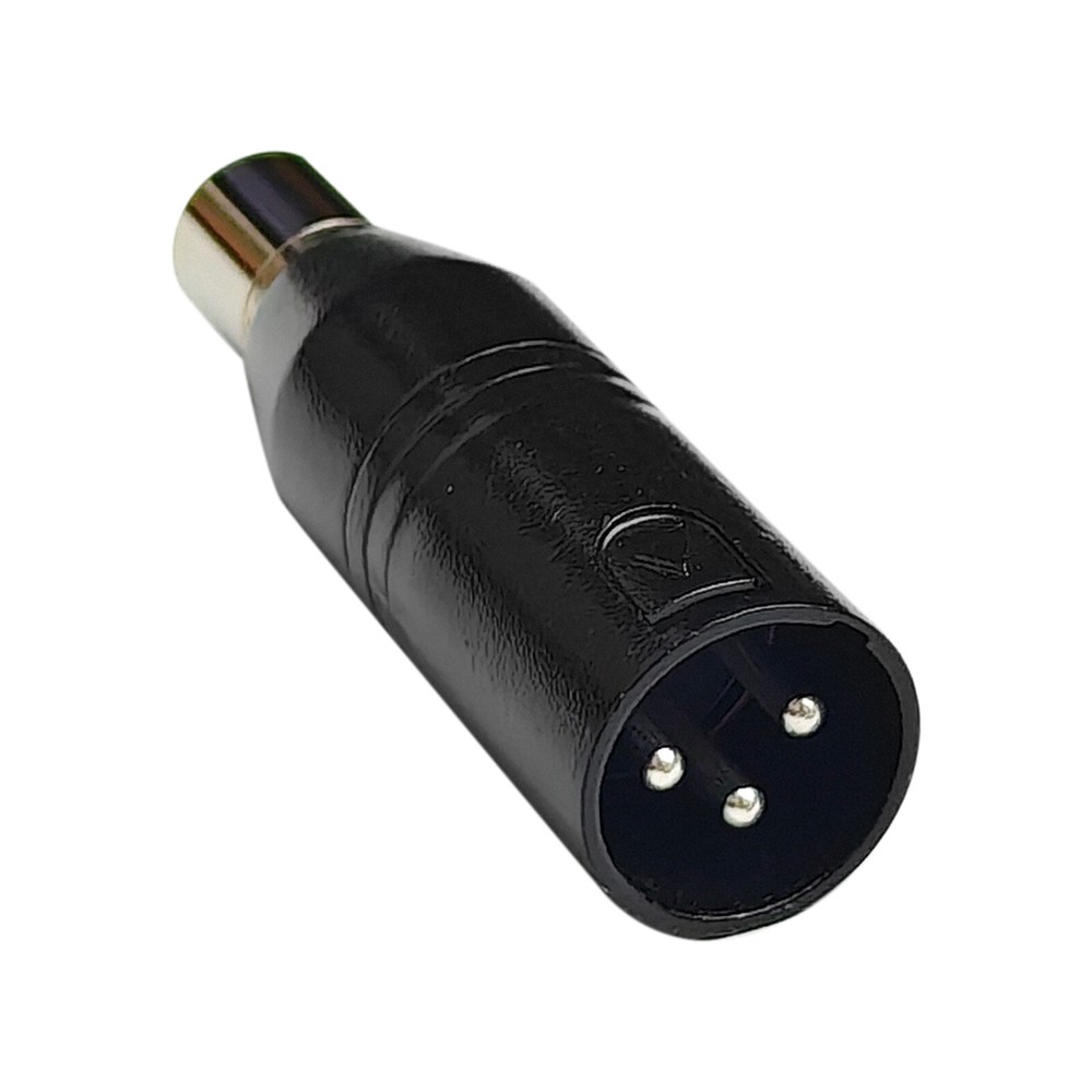 3Pin XLR Male Plug to 3 Socket Female Mini Adapter Pro Lapel Microphone Cable