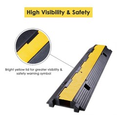 YesSources Cable Ramp Protector 1/2/3 Channel Wire Ramp Driveway Hose Cover