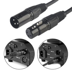XLR Cables, DMX Cable Male to Female (4Pack), Microphone Cable 4ft/1.2m Wire …
