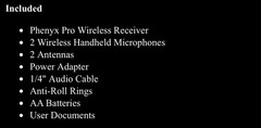 Phenyx Pro PTU712H UHF DualChannel Wireless Handheld Microphone System