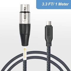 Upgrade XLR Female To USB TypeC Cable Recording Cord Connector Adapter 1M PC
