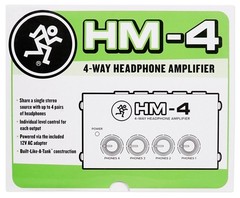Mackie HM-4 4-Way Distribution Headphone Amplifier Amp w/4 Headphone Outputs