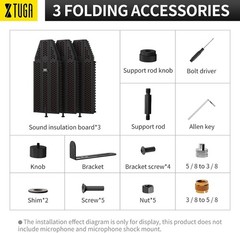 Portable Noise-Cancelling Microphone Shield – Ideal for Musicians and Podcasters