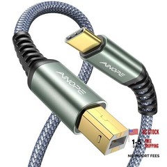 Printer Cable,Nylon Braided High-Speed USB 2.0 MIDI Cable Printer Cord to