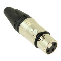 XLR Female Self-solder Connector Shielded Gold Plated