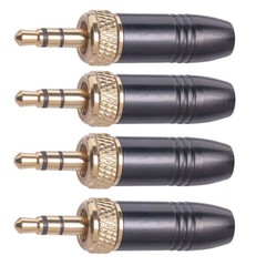 2/4PC 3.5mm Stereo Plug Connectors For Sennheiser Wireless Microphone Cable