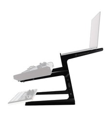 Rockville Dual Shelf Laptop+Controller Stand for Novation IMPULSE 61 Keyboard