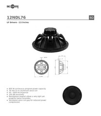 2x B&C 12NDL76 12″ Neodymium Midrange Replacement Midbass Woofer 800 Watts 8-Ohm