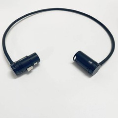 2PC 1M Low-Profile Right-Angle 3 Pins XLR Male to Female Adjustable-Angle Cable
