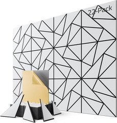 22-Pack Peel & Stick Acoustic Panels – Soundproof Foam for Home & Studio