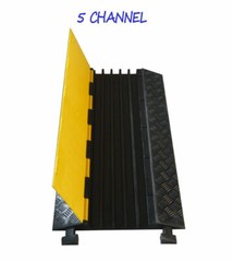 Hot 5-Channel PVC&Rubber Heavy Duty Wire Cover Cable Cord Road Ramp Protector