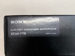 Sony ECM-77B Electret Condenser Omnidirectional Lavalier Microphone *AS-IS*