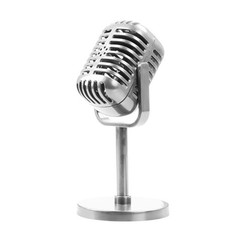 Retro Microphone Props Vintage Microphone Toy Prop with Stand Model Plastics