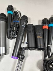 LOT OF 10 Various Brands & Models Microphone Used Working