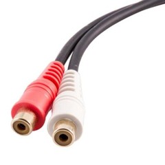SA-Y25 – 6 Inch 3.5mm Female to Dual RCA Female Stereo Splitter Cable