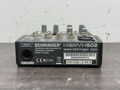 Behringer XENYX 502 Premium 5-Input 2-Bus Mixer with AC Adapter – U12