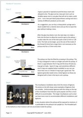 PiezoBarrel V1 Pickup & Cable for DIY Tenor or Baritone Sax neck installation