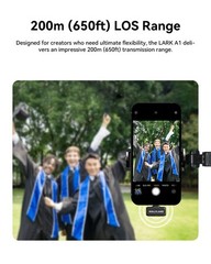 Hollyland Lark A1 Wireless Mini Microphone for iPhone & Android, 48kHz/24-bit…