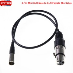 3-Pin Mini XLR Male to XLR Female Lavalier Microphone Cable