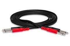 CPP-202 Dual 1/4 Inch TS to Dual 1/4 Inch TS Stereo Interconnect Cable 6.6 Feet