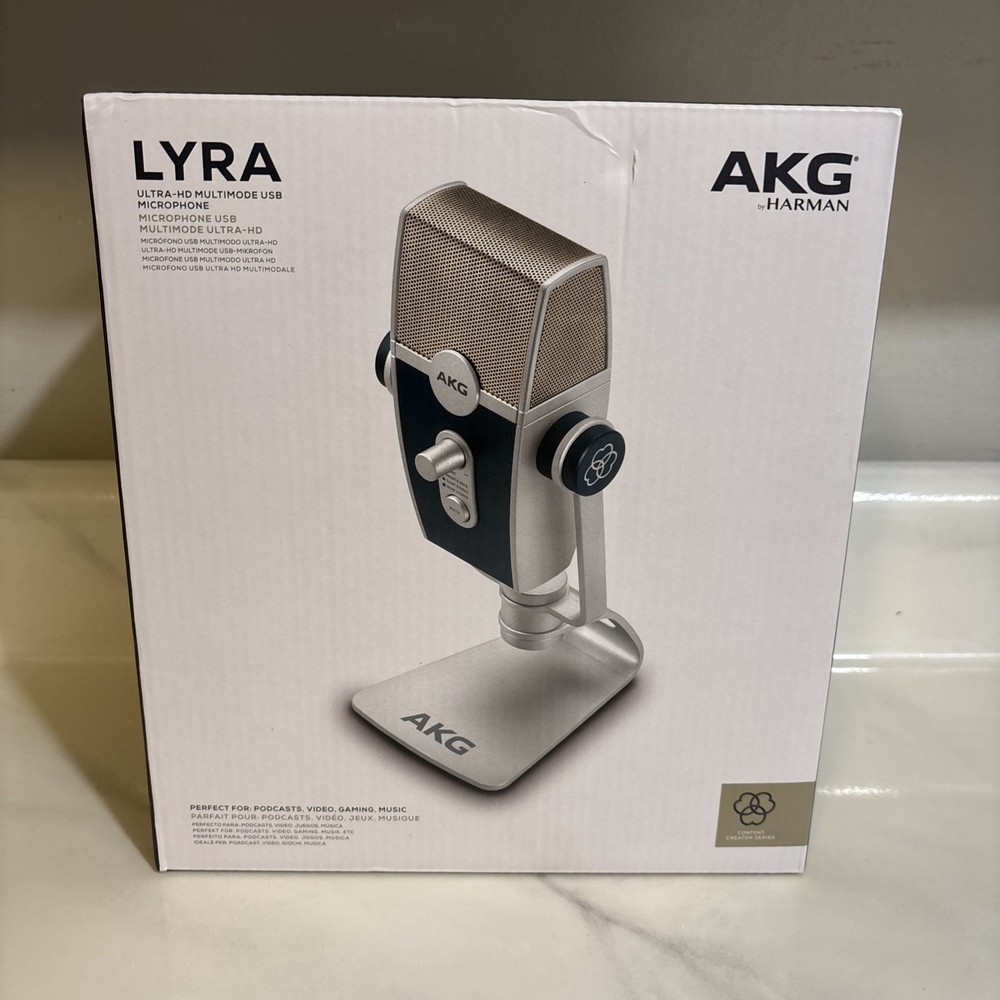 AKG Lyra Microphone 192 kHz for Podcast Studio Music Video – C44USB