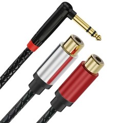 Studio Quality TRS To 2RCA Sound Adapters Corrosion Resistant Metal Housing For