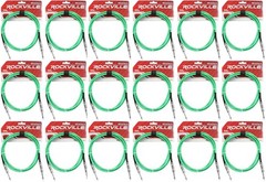 18 Rockville RCGT6.0G 6′ 1/4″ TS to 1/4“ TS Guitar/Instrument Cable