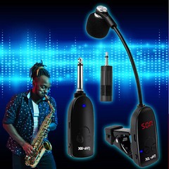 Professional UHF Wireless Instrument Microphone System For Saxophone Trumpet Sax