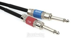 Pro Co IPBQ2Q-3 1/4″ TRS Male to Dual 1/4″ TS Male Insert Cable – 3′
