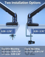 Single Monitor Mount for 32 27 24 22 inch Screen, Monitor Arm Holds 4.4-22 lb…