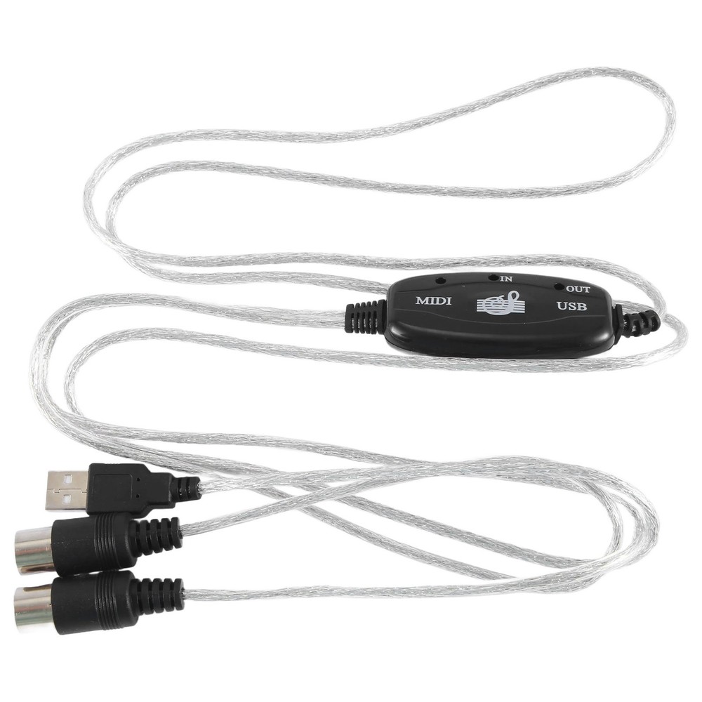USB MIDI Cable Adapter, USB Type A Male to MIDI Din 5 Pin In-Out Cable4396