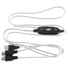 USB MIDI Cable Adapter, USB Type A Male to MIDI Din 5 Pin In-Out Cable4396