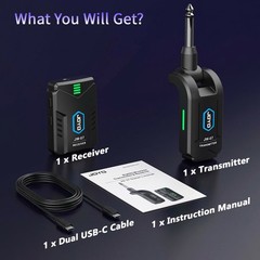 JOYO Wireless in Ear Monitor System 2.4G IEM System with Transmitter Receiver（OP