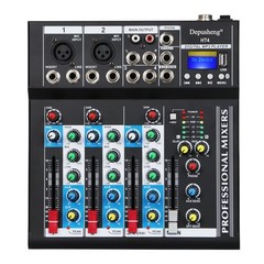 HT4 Bluetooth Compatible Professional Portable Digital DJ Console w/USB 4 Channe