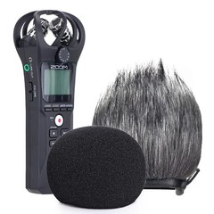 Zoom H1n Recorder Foam & Furry Indoor/Outdoor Windscreen Muff, Pop Filter/Wind