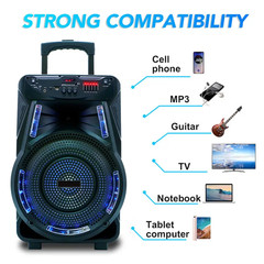 PRORECK 12″ Powered DJ Speaker 600W Outdoor BBQ Event Tailgate Bluetooth Audio